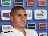 FLORENCE, ITALY - AUGUST 13: Marco Veratti of Italy talks to the media during a press conference at Coverciano on August 13, 2012 in Florence, Italy. (Photo by Paolo Bruno/Getty Images)