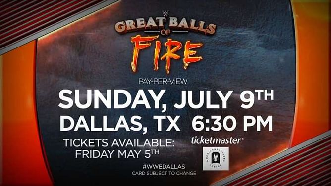 From the WWE Rumor Mill: High profile matches to be added to WWE Great Balls of Fire