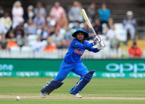 DERBY, ENGLAND - JUNE 24:  Mithali Raj of India bats during the England v India group stage match at the ICC Women&#039;s World Cup 2017 at The 3aaa County Ground on June 24, 2017 in Derby, England.  (Photo by Richard Heathcote/Getty Images)