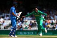 LONDON, ENGLAND - JUNE 18: Mohammad Amir of Pakistan celebrates after claiming the wicket of India's Virat Kohli during the ICC Champions Trophy Final match between India and Pakistan at The Kia Oval on June 18, 2017 in London, England. (Photo by Charlie Crowhurst/Getty Images)