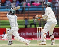 CHITTAGONG, BANGLADESH - APRIL 20: Mohammad Rafique of Bangladesh hits out during day five of the Second Test between Bangladesh and Australia played at the Chittagong Divisional Stadium on April 20, 2006 in Chittagong, Bangladesh. (Photo by Hamish Blair/Getty Images)