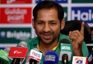 DUBAI, UNITED ARAB EMIRATES - SEPTEMBER 22: Pakistan captain Sarfraz Ahmed speaks to the media during a press conference at Dubai Cricket Stadium on September 22, 2016 in Dubai, United Arab Emirates. (Photo by Francois Nel/Getty Images)