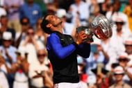 PARIS, FRANCE - JUNE 11: Rafael Nadal of Spain celebrates victory with the trophy following the mens singles final against Stan Wawrinka of Switzerland on day fifteen of the 2017 French Open at Roland Garros on June 11, 2017 in Paris, France. (Photo by Clive Brunskill/Getty Images)