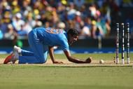 SYDNEY, AUSTRALIA - MARCH 26: Ravichandran Ashwin of India unsuccessfully appeals for the run out of Aaron Finch of Australia during the 2015 Cricket World Cup Semi Final match between Australia and India at Sydney Cricket Ground on March 26, 2015 in Sydney, Australia. (Photo by Mark Kolbe/Getty Images)