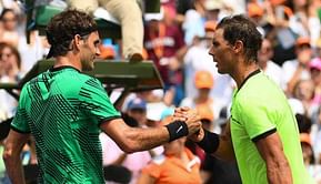 Roger Federer congratulates Rafael Nadal on French Open win