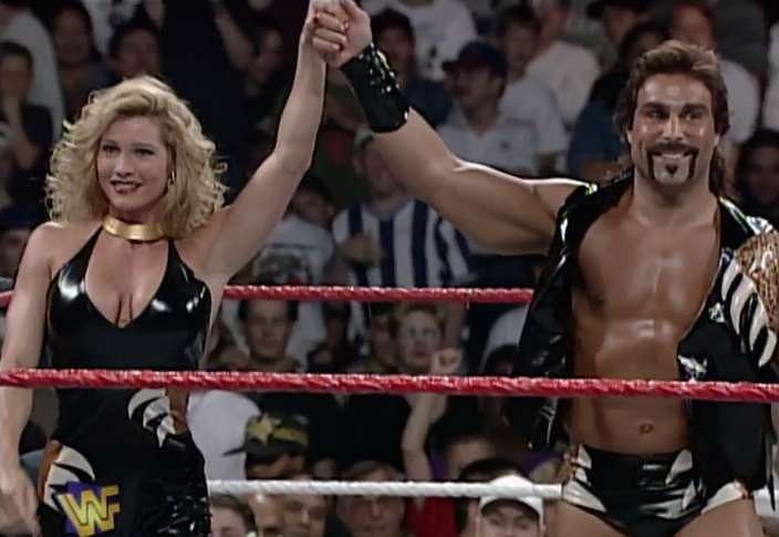 Sable pinned former Intercontinental Champion, and her real life husband, Marc Mero
