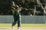 GOLD COAST, AUSTRALIA - SEPTEMBER 05: Sana Mir of Pakistan bats during the women's international series T20 match between the Australian Southern Stars and Pakistan at Kerrydale Oval on September 5, 2014 in Gold Coast, Australia. (Photo by Chris Hyde/Getty Images)