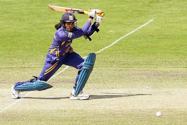 CANBERRA, AUSTRALIA - MARCH 09: Shashikala Siriwardana of Sri Lanka plays a cover drive during the ICC Women's World Cup 2009 round two group stage match between Sri Lanka and Pakistan at Manuka Oval on March 9, 2009 in Canberra, Australia. (Photo by Mark Nolan/Getty Images)