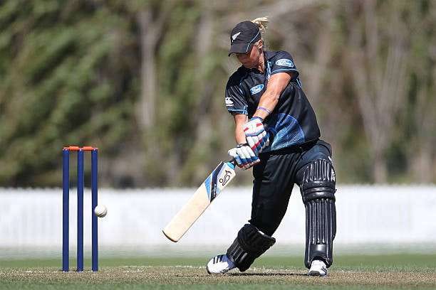 CHRISTCHURCH, NEW ZEALAND - FEBRUARY 24: Sophie Devine of New Zealand bats during game two of the One Day International series between New Zealand and the West Indies at Bert Sutcliffe Oval, Lincoln University on February 24, 2014 in Christchurch, New Zealand. (Photo by Martin Hunter/Getty Images)