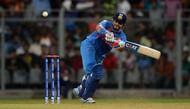 MUMBAI, INDIA - MARCH 12: Suresh Raina of India bats during the ICC Twenty20 World Cup warm up match between India and South Africa at Wankhede Stadium on March 12, 2016 in Mumbai, India. (Photo by Gareth Copley/Getty Images,)