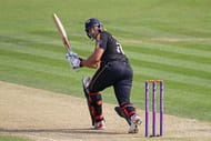 CANTERBURY, ENGLAND - AUGUST 18: Tim Bresnan of Yorkshire hits out during the Royal London One-Day Cup quarter final between Kent v Yorkshire on August 18, 2016 in Canterbury, England. (Photo by Sarah Ansell/Getty Images).