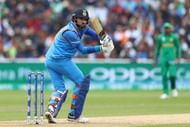 BIRMINGHAM, ENGLAND - JUNE 04: Yuvraj Singh of India pulls to the legside during the ICC Champions Trophy match between India and Pakistan at Edgbaston on June 4, 2017 in Birmingham, England. (Photo by Michael Steele/Getty Images)