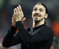 STOCKHOLM, SWEDEN - MAY 24: Zlatan Ibrahimovic of Manchester United shows appreciation to the fans after the UEFA Europa League Final between Ajax and Manchester United at Friends Arena on May 24, 2017 in Stockholm, Sweden. (Photo by Julian Finney/Getty Images)