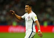 KAZAN, RUSSIA - JUNE 28: Alexis Sanchez of Chile reacts during the FIFA Confederations Cup Russia 2017 Semi-Final between Portugal and Chile at Kazan Arena on June 28, 2017 in Kazan, Russia. (Photo by Ian Walton/Getty Images)
