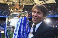 LONDON, ENGLAND - MAY 21: Antonio Conte, Manager of Chelsea poses with the Premier League Trophy after the Premier League match between Chelsea and Sunderland at Stamford Bridge on May 21, 2017 in London, England. (Photo by Michael Regan/Getty Images)