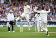 NOTTINGHAM, ENGLAND - JULY 16: Ben Stokes of England celebrates dismissing Dean Elgar of South Africa during day three of the 2nd Investec Test match between England and South Africa at Trent Bridge on July 16, 2017 in Nottingham, England. (Photo by Gareth Copley/Getty Images)