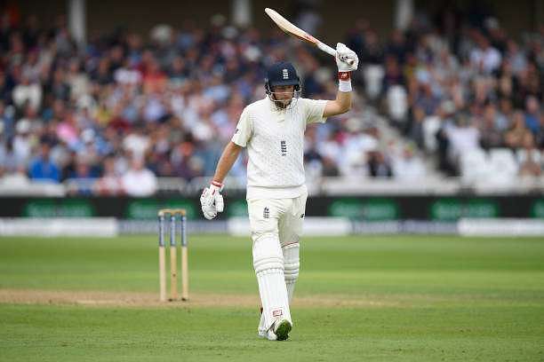 NOTTINGHAM, ENGLAND - JULY 15:  England batsman Joe Root reacts after being dismissed during day two of the  2nd Investec Test match between England and South Africa at Trent Bridge on July 15, 2017 in Nottingham, England.  (Photo by Stu Forster/Getty Images)
