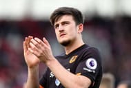STOKE ON TRENT, ENGLAND - APRIL 15: Harry Maguire of Hull City shows appreciation to the fans after the Premier League match between Stoke City and Hull City at Bet365 Stadium on April 15, 2017 in Stoke on Trent, England. (Photo by Michael Regan/Getty Images)