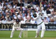 NOTTINGHAM, ENGLAND - JULY 14: Hashim Amla of South Africa bats during day one of the 2nd Investec Test match between England and South Africa at Trent Bridge on July 14, 2017 in Nottingham, England. (Photo by Gareth Copley/Getty Images)