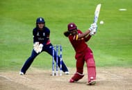 BRISTOL, ENGLAND - JULY 15: Hayley Matthews of West Indies bats during the ICC Women's World Cup 2017 match between England and West Indies at The County Ground on July 15, 2017 in Bristol, England. (Photo by Jordan Mansfield/Getty Images)