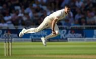 NOTTINGHAM, ENGLAND - JULY 14: James Anderson of England bowls during day one of the 2nd Investec Test match between England and South Africa at Trent Bridge on July 14, 2017 in Nottingham, England. (Photo by Gareth Copley/Getty Images)