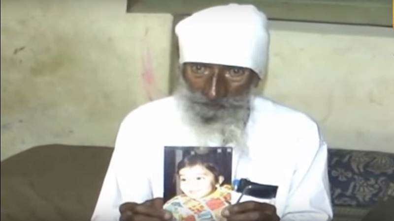 Santok Singh has seen his grandson play only on television (Image courtesy: ABP)