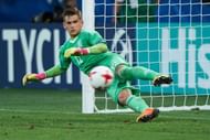 TYCHY, POLAND - JUNE 27: Julian Pollersbeck of Germany during the UEFA European Under-21 Championship Semi Final match between England and Germany at Tychy Stadium on June 27, 2017 in Tychy, Poland. (Photo by Lukasz Szelag/Getty Images)