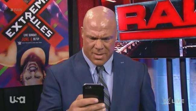 5 possibilities: Who is Kurt Angle talking to on the Phone?