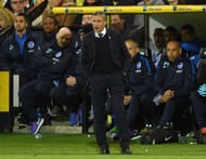 NORWICH, ENGLAND - APRIL 21: Manager of Brighton and Hove Albion, Chris Hughton reacts during the Sky Bet Championship match between Norwich City and Brighton & Hove Albion at Carrow Road on April 21, 2017 in Norwich, England. (Photo by Mike Hewitt/Getty Images)