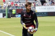 CAGLIARI, ITALY - MAY 28: MArco Storari of Milan in action during the Serie A match between Cagliari Calcio and AC Milan at Stadio Sant'Elia on May 28, 2017 in Cagliari, Italy. (Photo by Enrico Locci/Getty Images)