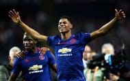STOCKHOLM, SWEDEN - MAY 24: Marcus Rashford of Manchester United celebrates after the UEFA Europa League Final between Ajax and Manchester United at Friends Arena on May 24, 2017 in Stockholm, Sweden. (Photo by Julian Finney/Getty Images)