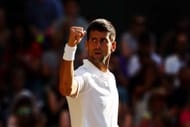 LONDON, ENGLAND - JULY 08: Novak Djokovic of Serbia celebrates victory after the Gentlemen's Singles third round match against Ernests Gulbis of Latvia on day six of the Wimbledon Lawn Tennis Championships at the All England Lawn Tennis and Croquet Club on July 8, 2017 in London, England. (Photo by Clive Brunskill/Getty Images)