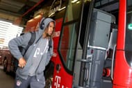 WOLFSBURG, GERMANY - APRIL 29: Renato Sanchez of Bayern Muenchen walks out of the bus prior to the Bundesliga match between VfL Wolfsburg and Bayern Muenchen at Volkswagen Arena on April 29, 2017 in Wolfsburg, Germany. (Photo by Christof Koepsel/Getty Images for MAN)