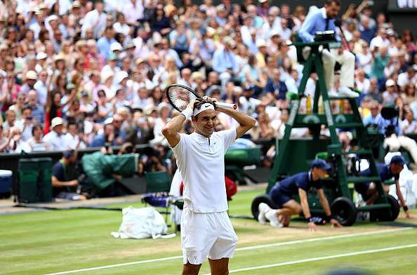 Roger Federer canters to a record eighth Wimbledon title