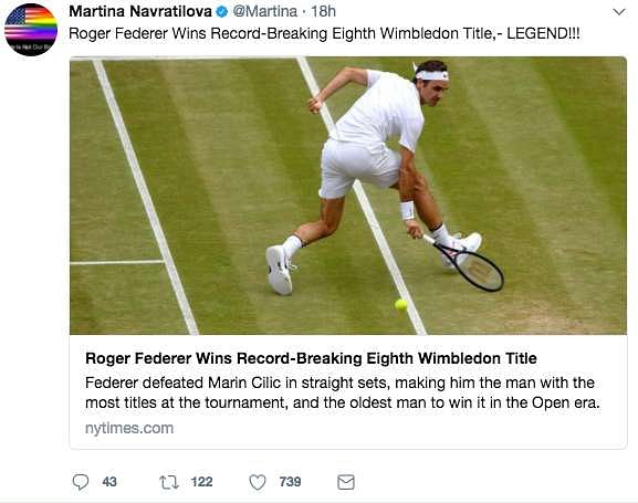 Roger Federer wins Wimbledon 2017: Tennis stars react