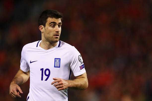 BRUSSELS, BELGIUM - MARCH 25:  Sokratis Papastathopoulos of Greece in action during the FIFA 2018 World Cup Group H  Qualifier match between Belgium and Greece at Stade Roi Baudouis on March 25, 2017 in Brussels, Belgium.  (Photo by Dean Mouhtaropoulos/Getty Images)