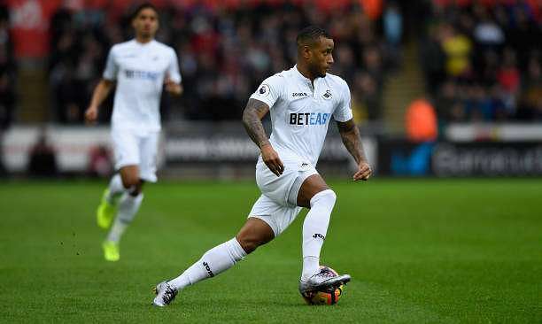 SWANSEA, WALES - MARCH 04:  Swansea player Luciano Narsingh in action during the Premier League match between Swansea City and Burnley at Liberty Stadium on March 4, 2017 in Swansea, Wales.  (Photo by Stu Forster/Getty Images)