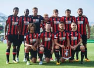 MARBELLA, SPAIN - JULY 15: Team ofAFC Bournemouth pose for a photograph during a Pre Season Friendly match between AFC Bournemouth and Estoril Praia at the Marbella Football Center on July 15, 2017 in Marbella, Spain. (Photo by Aitor Alcalde/Getty Images)