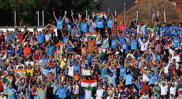 BIRMINGHAM, ENGLAND - SEPTEMBER 07: The crowd get excited during the NatWest T20 International between England and India at Edgbaston on September 7, 2014 in Birmingham, England. (Photo by Stu Forster/Getty Images)