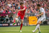 MUNICH, GERMANY - MAY 20: Thomas Mueller of FC Bayern Muenchen in action during the Bundesliga match between Bayern Muenchen and SC Freiburg at Allianz Arena on May 20, 2017 in Munich, Germany. (Photo by Jan Hetfleisch/Getty Images for MAN)