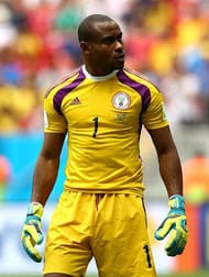 BRASILIA, BRAZIL - JUNE 30: Vincent Enyeama of Nigeria looks on during the 2014 FIFA World Cup Brazil Round of 16 match between France and Nigeria at Estadio Nacional on June 30, 2014 in Brasilia, Brazil. (Photo by Quinn Rooney/Getty Images)