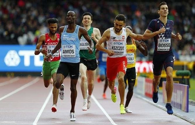 Athletics: Amos safely through in wide-open men's 800 metres