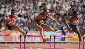 Thiam consolidates heptathlon lead while Vetter smashes javelin record