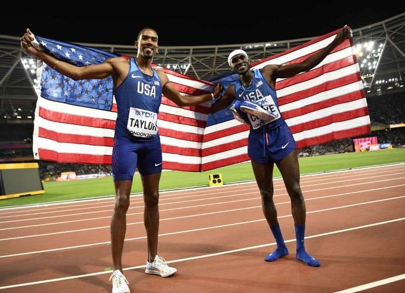 Taylor leaps to third triple jump world title
