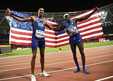 Taylor leaps to third triple jump world title
