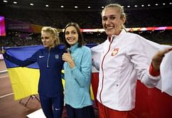 Athletics: First gold for Russian neutrals as Lasitskene retains high jump title