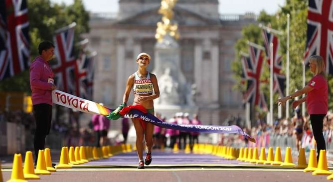 Athletics: Henriques breaks own world record to win women's 50km title