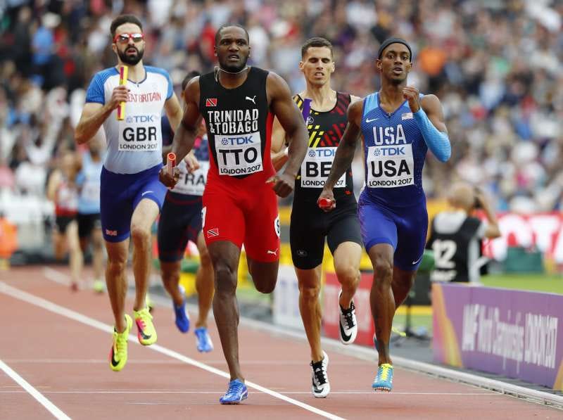 Athletics Trinidad Deny U S Seventh Successive 4x400 World Title