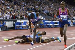 Athletics - Farah wins final track race after Ethiopian trio collide