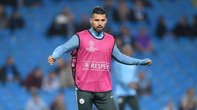 Aguero back in Manchester City training after car crash